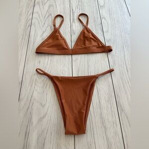 Unknown, bikini, rust color, small